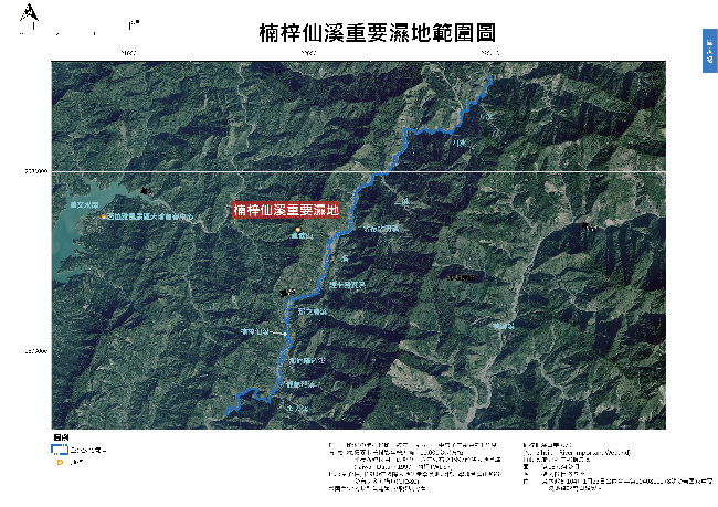 楠梓仙溪重要濕地範圍圖