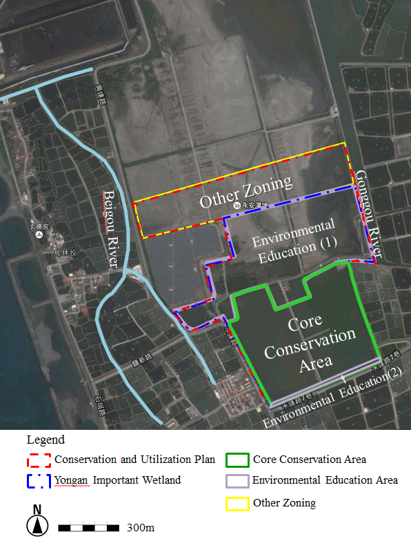 Functional zoning of Yongan Important Wetland Conservation and Utilization Plan (Sketch)